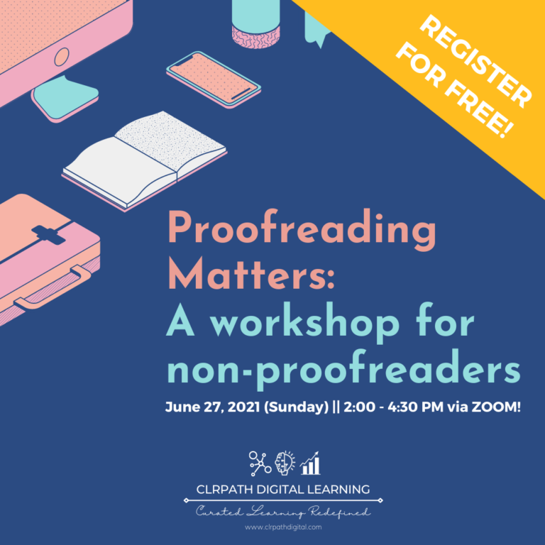 Proofreading Matters: A workshop for non-proofreaders